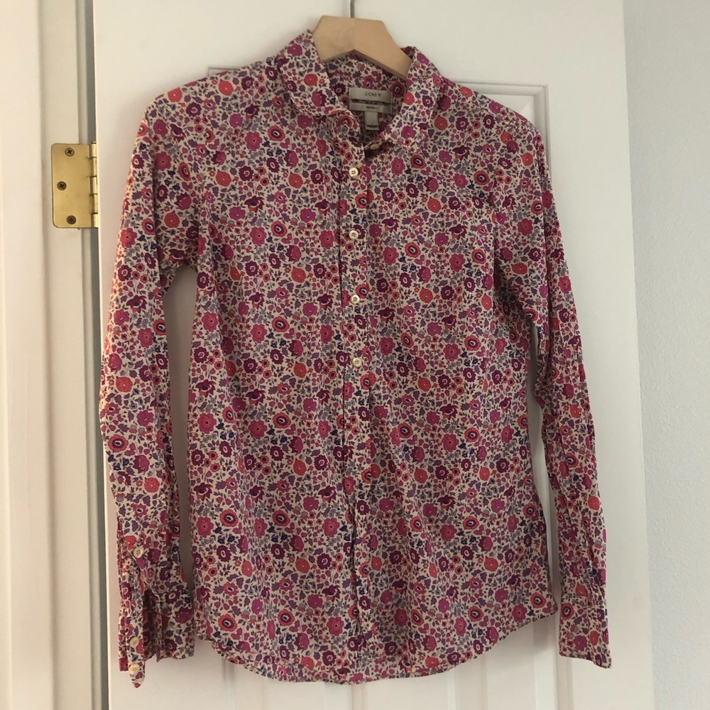 J.Crew Floral Shirt Size 4